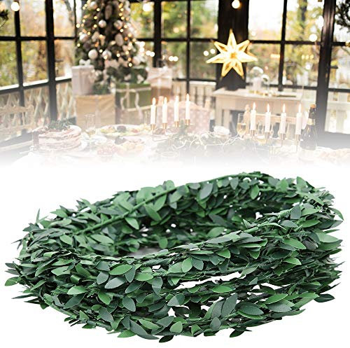 KENANLAN 7.5m Long Artificial Ivy Garland, Fake Green Leaf Vine for Wedding Party Decorations, DIY Headbands, Simulation Ivy Design
