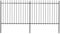 Xichuzi Gartenzaun mit Speerspitzen, Sichtschutz Zaun, ZaunsichtschutzB, Steckzaun, Garten Zaun,Teichzaun, Zaunelemente, Garden Fence, Stahl 3,4 x 1,5 m Schwarz
