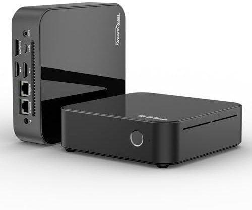 DreamQuest Mini PC mit Win 11 Pro Intel N100 (bis zu 3,4 GHz) 16 GB DDR4 512GB M.2 SSD Micro Desktop Computer mit Tpye C /4K HDMI Port, 2X LAN/WiFi 5/BT 5/USB3.2 für Office Business