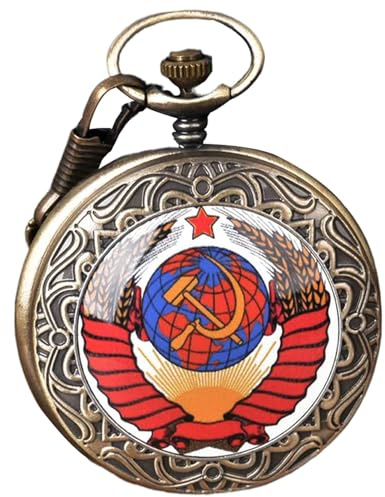 Klassisk fickur - Vintage fickur, hammarsikon arabiska siffror vintage klocka | modetillbehör, pentagram veteklocka med kedja för födelsedag,