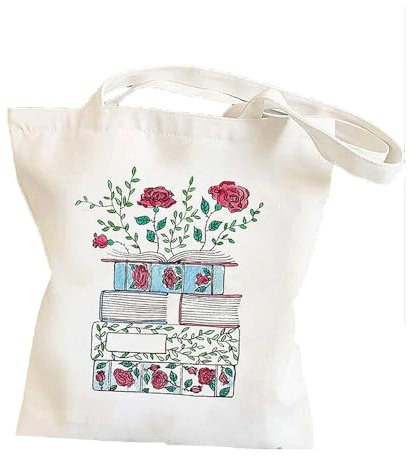 Mmgoqqt Stoffbeutel Bedruckt Vintage, Jute Beutel, Einkaufstasche Bag Canvas Bag Aesthetic Vintage Taschen Groß Umhängetasche Stofftaschen Watercolor, Für Damen Arbeit