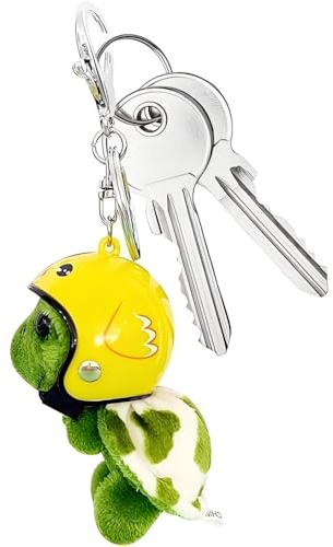 Gammaeon Schildkröten Schlüsselanhänger aus Plüsch – Gelb and Grün als Dekoration für Damen, Schlüsselbund Accessoire
