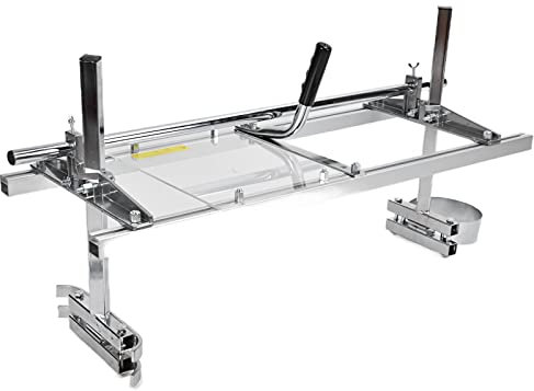 Gearwell Chainsaw Mill, 36in Portable Sawmill and Rail Guide System, Metal Planking Cutter, Milling Bar Attachment, for Wood Slabs and Timber Processing