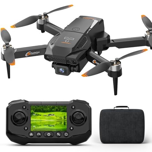 Dron con Cámara HD 1080P para Niños y Adultos, Controlador LCD con SD 8GB, Motores Brushless, Hover Estable, Waypoints, Despegue/Aterrizaje 1 Toque, Ideal para Principiantes (F205-2)