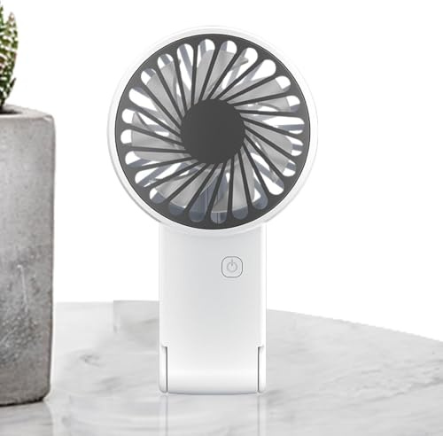 Handheld Fan Silent Compact Wireless Battery-Powered | Makeup Fan for Travel, Outdoor, Camping, Hiking, Picnic, Beach, Summer, Makeup, Women, Girls, Desk, Car, Stroller, Park,