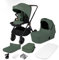 BabyVoyage Kombikinderwagen 2-in-1 ohne Babyschale – Babywanne & Sportsitz, Räder 360° Stoßdämpfer, Federung, höhenverstellbarer Griff, Faltbar, Zubehö-Grün