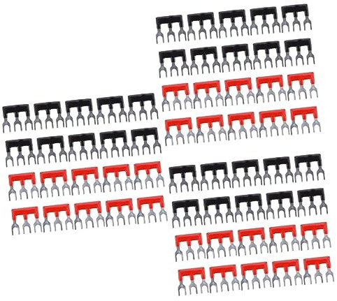 POPETPOP 60stücke Terminal Short Strip Verbindungsklemmen Kurze Verdrahtungsstreifen Schwarz Und Rot Vielseitig Einsetzbar Für Sichere Elektrische