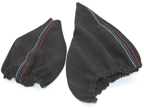 Oulesh Schaltsack Schaltmanschette für BMW E46 1999-2005 Z3 1995-2002, Wildleder-Schaltmanschetten, manuelle Handbremsmanschette