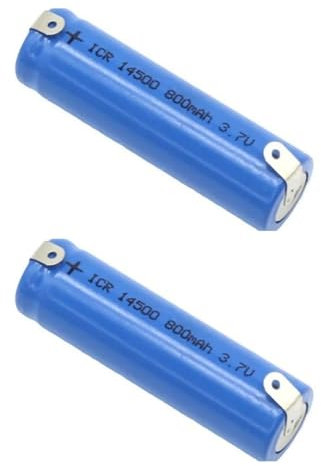 Jfbsgbs 2PCS 3.7V 800mAh Batteria di Ricambio agli Ioni di Litio - Compatibile con Braun Oral-B IO6 IO IO9 IO8 8N - Spazzolino Elettrico Ricaricabile Tipo 3758 3759 3753
