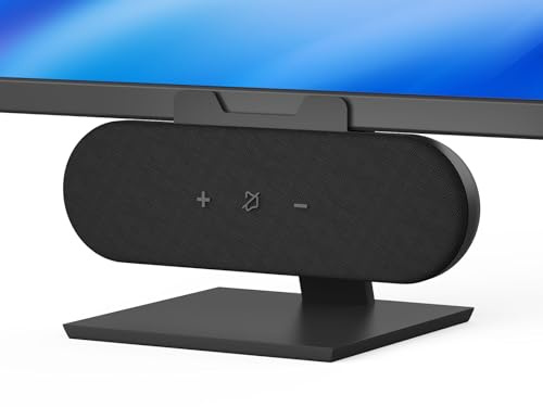 ZETIY USB Speaker Sound Bar, Monitor Speaker with Clip-on Design | Mini Soundbar | USB Portable Speaker | Small PC Speaker for Phone, Notebook, PC, Laptop, Desktop | Plug and Play | Black