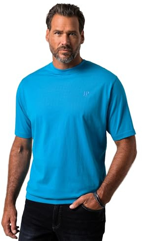 JP 1880 Herren große Größen Übergrößen Menswear L-8XL T-Shirt, Bauchfit, Basic, Halbarm aquamarin 5XL 712616760-5XL