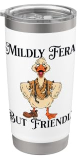 Mildly Feral But Friendly Funny Dingo Canard Vintage Animal Gobelet isotherme en acier inoxydable double paroi