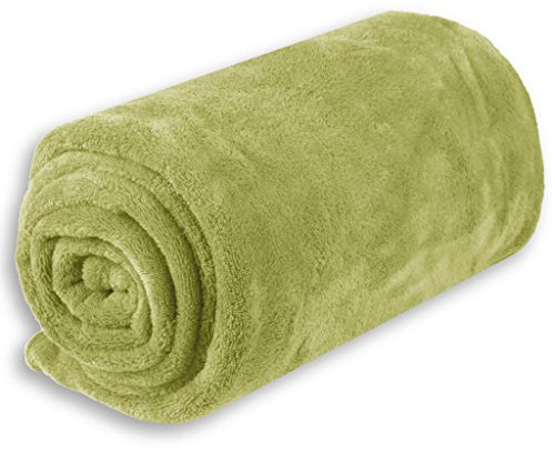 Bestlivings Coperta per bambini, in microfibra, disponibile in diversi colori e dimensioni (circa 80 x 120 cm, verde, verde lime)