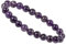 ELEDORO echtes Edelstein Perlen Armband - Natürliche Chakra Power Steine, Stretch Design, 8mm (Amethyst)