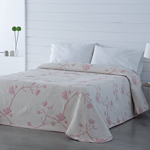 VIALMAN Copriletto trapuntato leggero Sofia 20 per letto singolo da 90 cm | Copriletto letto da 90 cm | Dimensioni copriletto 180 x 270 cm, colore rosa