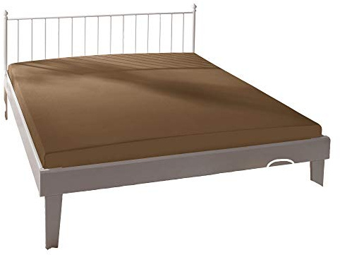 Bassetti Spannbettlaken Uni M6/579 Fango Baumwolle/Elastan, Maße: 180cm x 200cm, 200cm x 220cm, 9280403