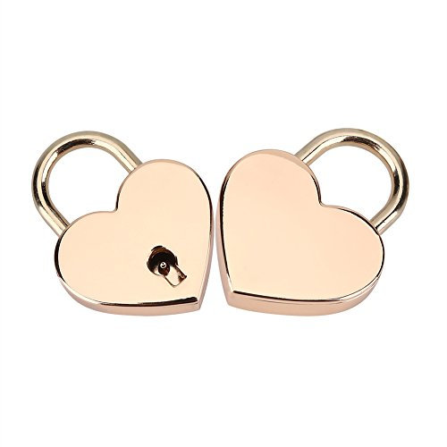2 set Lucchetti in metallo con lucchetto Lucchetto in oro stile mini a forma di cuore vintage con chiavi per Diario del libro Bagagli