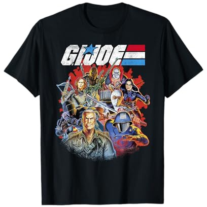 G.I. Joe Retro Group Shot American Hero Fade Logo T-Shirt