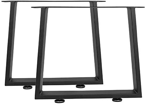 X T Tischbeine Tischkufen Stahl Tischgestell Industriedesign Tischuntergestell metall, Ausführung:Trapez 430x400mm