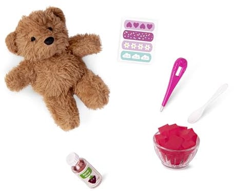 Our Generation – Teddybär-Set – Kuscheltier Spielzeug – Stickerbogen – 46 cm Puppenzubehör – Spielzeug für Kinder ab 3 Jahren – Gute Besserung Set mit Teddy