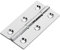 PAIR - 64 x 35 x 2mm Cabinet Hinge - Polished Chrome - Small Cupboard Door | Suitable for Lightweight Internal Cupboard Doors - Square 3 Screw Mini Hinges - Cabinet Bracket