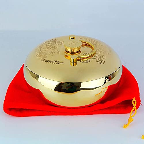 BDXZJ Kuschelige Wärmflasche Hot Water Bottle Länger für Abende für Bauch Rücken und Nacken Mit Gewebter Tasche, Kupfer, Warmwassersack 22cm