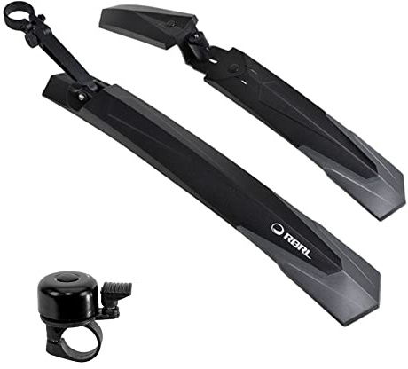 RBRL RL-890F/R Schutzblech-Set Spritzschutz für MTB 26-27,5 Schwarz inkl. Fahrradklingel