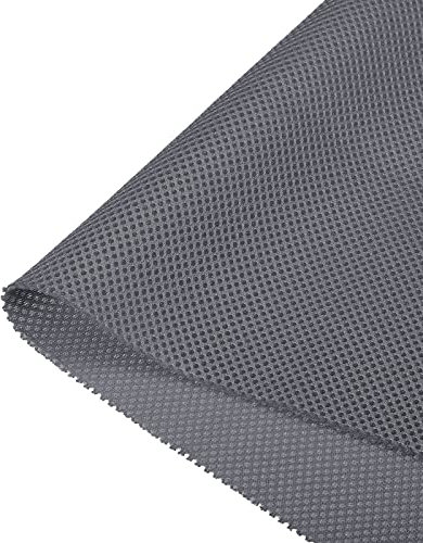 sourcing map Speaker Grill Cloth 40 x 55 Inch Stereo Mesh Fabric Protective Dustproof Cloth for Home Speaker Repair Grey