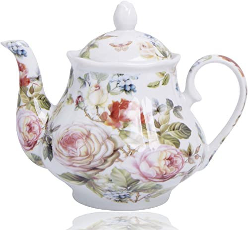 European Style Ceramic Teapot Coffee Pot Water Pot Porcelain Vintage Gift Tea Pot - Sunlight Rose