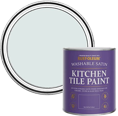Rust-Oleum Peinture Bleue Résistante à l'eau pour Faïence de Cuisine, Finition Satinée - Marcella 750ml