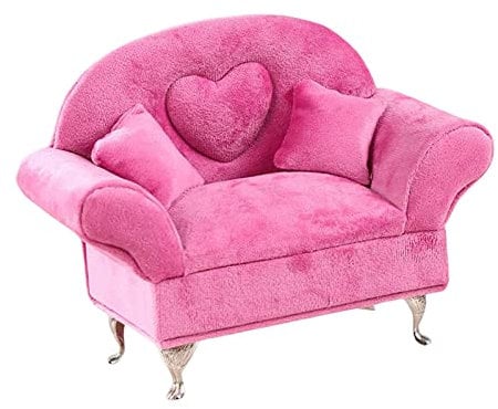 Dickly Mode Puppenhaus Möbel Frauen Schmuck Schmuckkästchen für Nachttisch Wohnzimmer Schrank Kommode Dekor, ROSA