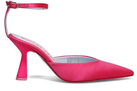 Ferragni Décolleté Chiara Raso Fucsia con Tacco Medio e Cinturino - CF3142 012 - Taglia 39