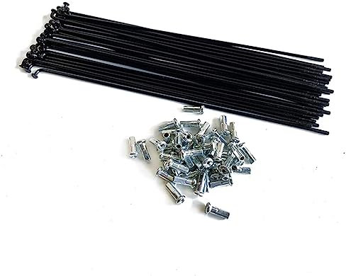 ZOCKZ 13G Fahrradspeichen Durchmesser 2,3 mm E-Bike Hartstahl Speichen, 20/40 Stück J Bend Fahrradspeichen mit 12 mm Nippel für MTB Dreirad Fahrrad Ebike