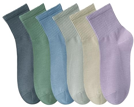 MAGIARTE Damen Mini Crew Knöchelsocken Reine Baumwolle Sportliche Freizeitsocken für Frauen