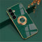 XINYEXIN Funda para Samsung Galaxy A25 5G con Anillo Soporte Girar 360 Grados, Moda Suave TPU Silicona Case Cover, Antigolpes Carcasa para Samsung A25 5G - Verde Oscuro