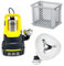 Kärcher Tauchpumpenbox, Tauchpumpe SP 17.000 Flat inkl. C-Kupplung, 20 mtr. Bauschlauch & Kunststoffbox