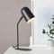 Lightbox Retro Schreibtischlampe mit schwenkbarem Kopf & Kippschalter - in Samt Schwarz - einstellbare Tischleuchte für das Büro - 38 x 10 x 22 cm - E14, max. 25 W - aus Metall