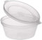 Generic Minimalist 50-Pack Clear Round 1 Oz Leakproof Plastic Food Containers With Lids, Dishwasher, Microwave, Freezer Safe, Stackable, Durable, Take-Out, Flip Top, Round, 1 Oz