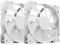 Molex - 2 ventiladores para PC de 120 mm, blancos, silenciosos, antivibraciones, conexión de 3 pines + 4 pines, color blanco