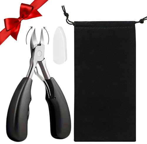 LiveLaif®- Cortauñas Profesional + Bolsa Regalo | Especial Uñas Encarnadas Pies | Alicates Uñas Pies Manos | Acero, Preciso, Robusto | Cortauñas Profesional | Cortauñas Pies | Corta Cuticulas (Negro)