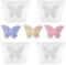 cobee Lot de 4 moules en silicone 3D en forme de fleur, papillon, pour la fabrication de bougies, le plâtre, le savon, la décoration de gâteaux, les chocolats