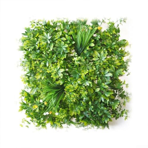 HpLive 50 x 50 cm - Gazon artificiel - Plante murale - Panneau pour la maison et le jardin - Décoration murale (D)