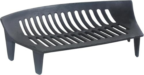 Unibos Cast Iron Fire Grate for 16 &18 Inch Opening Heavy Duty Fire Log Coal Fireplace Rack, Black Heavy Duty Fireplace Grate (18-Inch Iron Fire Grate)