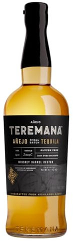 Teremana Añejo Premium Tequila – 100% Blaue Weber Agave – The Rock’s Small Batch mexikanischer Tequila – 40% Vol., 0,7 l – Gereift in Eichenfässern – Warme Eiche & Vanille – Von Hand hergestellt