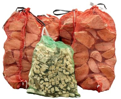 4 Nets of Maxchips Hardwood logs and 1 net of Maxchips Kindling. Delivery Included.