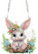 Generisch DIY Diamond Painting Türkranz Osterkranz Hase Diamond Painting Anhänger mit Kette Osterei Diamant Malerei Fensterbilder Ostern Kranz Set für Wand Und Eingang Dekoration-Osterhase