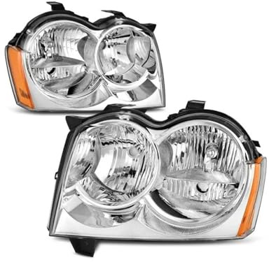Faros Delanteros para Jeep para Grand para Cherokee 2005 2006 2007 Sin Lámpara Faro Delantero De Coche Faro Principal