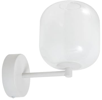Lucande LED Wandleuchte, Wandlampe Innen Avelina (Modern) in Weiß aus Glas (1 flammig) - Wandstrahler Wandbeleuchtung Schlafzimmer/Wohnzimmer Wohnzimmerleuchte