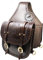 EQUIGEAR Western-Leder-Satteltasche für Pferde | Reitvergnügen Wanderritt geeignet für Reiten und Fassrennen | Satteltasche mit verstellbarem Riemen GRÖSSE: 10X10X3 AS-84