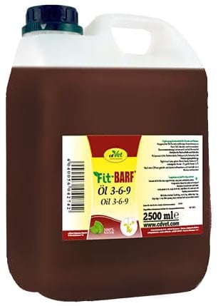 Fit-Barf Öl 3-6-9 2,5 l | für Hunde und Katzen zur optimalen Versorgung mit essentiellen Fettsäuren